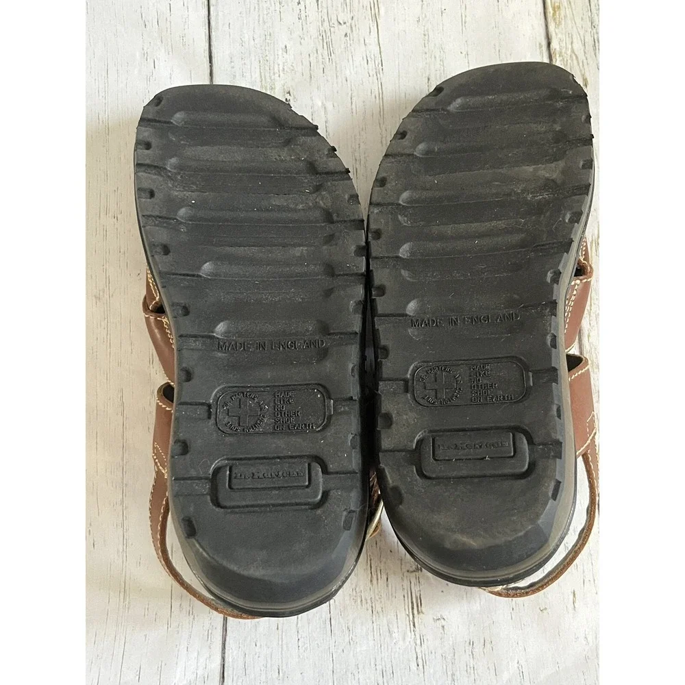 Dr Martens 9671 Sz 11 Vintage Made‎ In England Brown Leather Chunky Sandals Doc